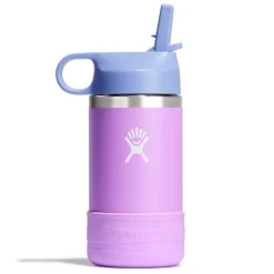 Kids Water Bottles|Sippy Cups + Straw Cups-Hydro Flask Kids Wide Mouth Straw Lid & Boot (12 oz)