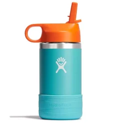 Kids Water Bottles|Sippy Cups + Straw Cups-Hydro Flask Kids Wide Mouth Straw Lid & Boot (12 oz)