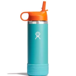 Kids Water Bottles|Sippy Cups + Straw Cups-Hydro Flask Kids Wide Mouth Straw Lid & Boot (18 oz)