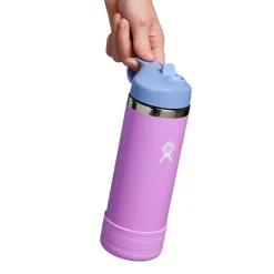 Kids Water Bottles|Sippy Cups + Straw Cups-Hydro Flask Kids Wide Mouth Straw Lid & Boot (18 oz)