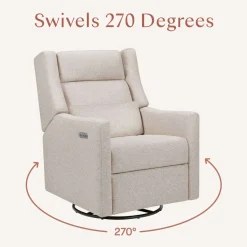 Motorized Gliders|Gliders-Babyletto Kiwi Plus Power Glider Recliner with Power Headrest (Eco-Performance)