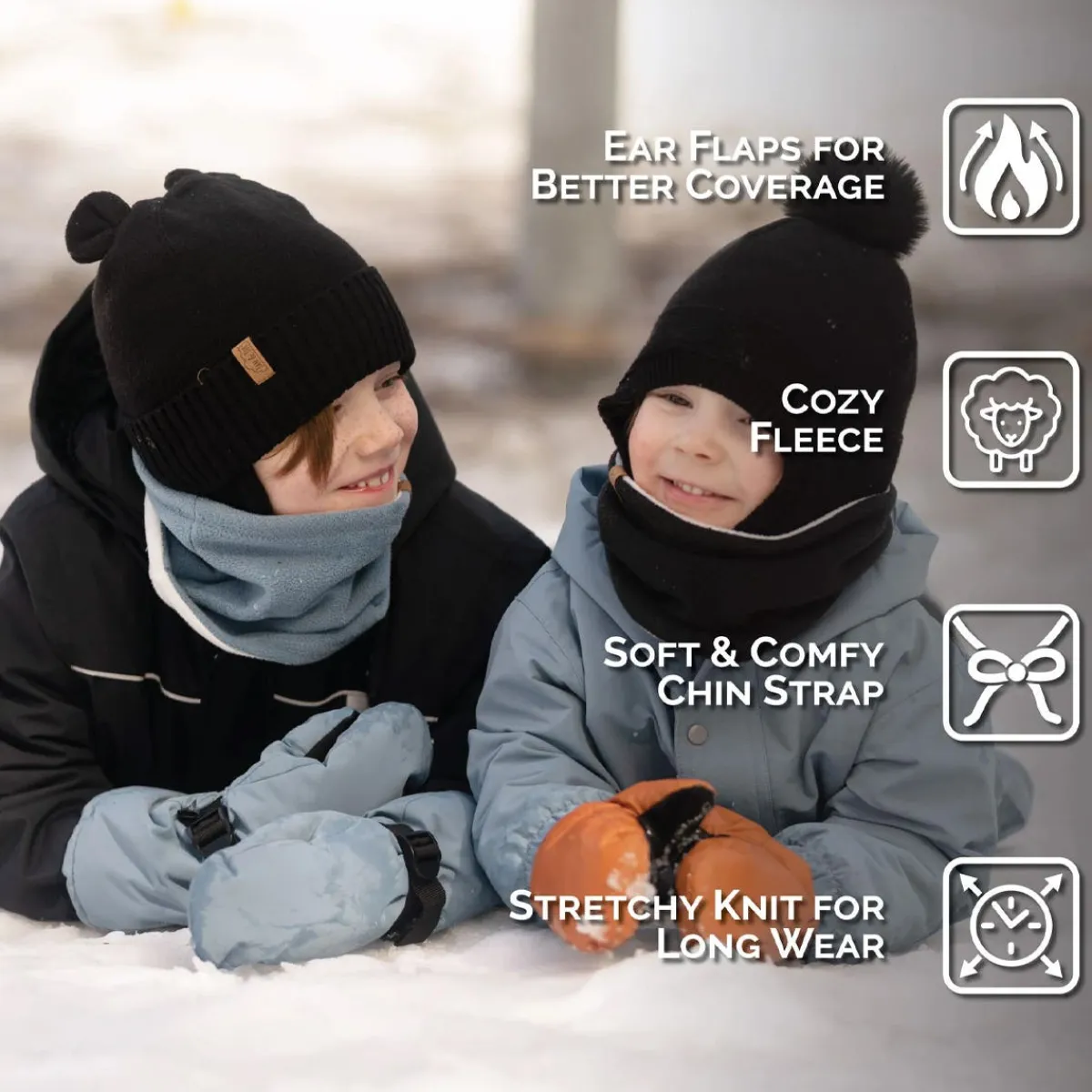 Winter Hats-Jan & Jul Knit Bear Winter Hat