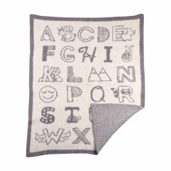 Blankets-Living Textiles Knitted Fuzzy Blanket (My First Alphabet)