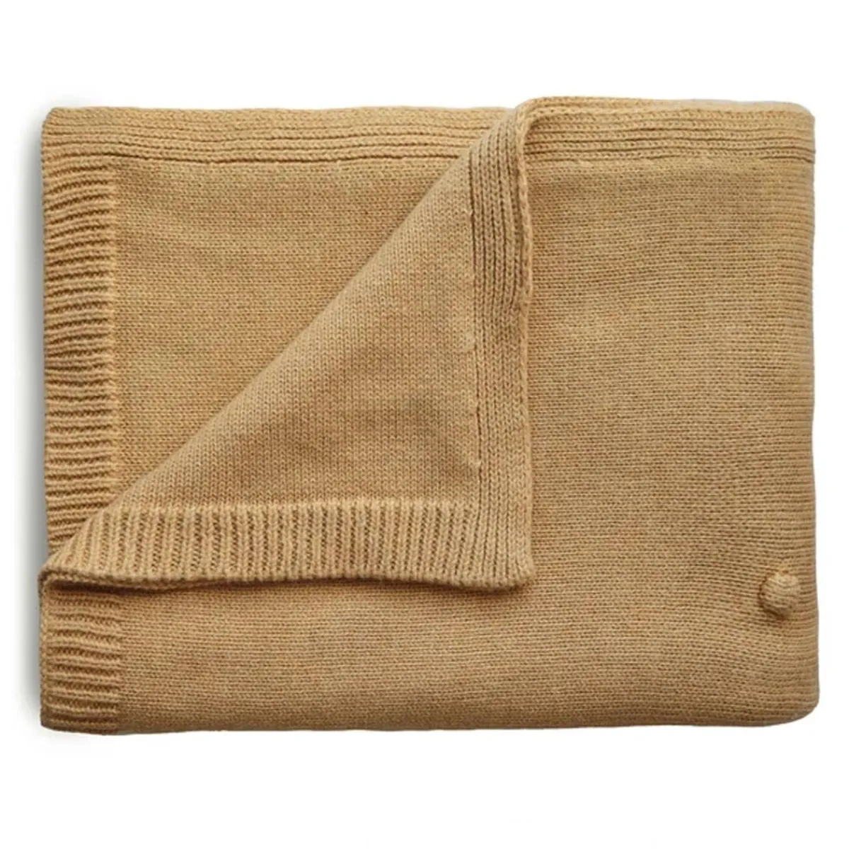 Blankets-Mushie Knitted Textured Dots Baby Blanket