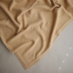 Blankets-Mushie Knitted Textured Dots Baby Blanket