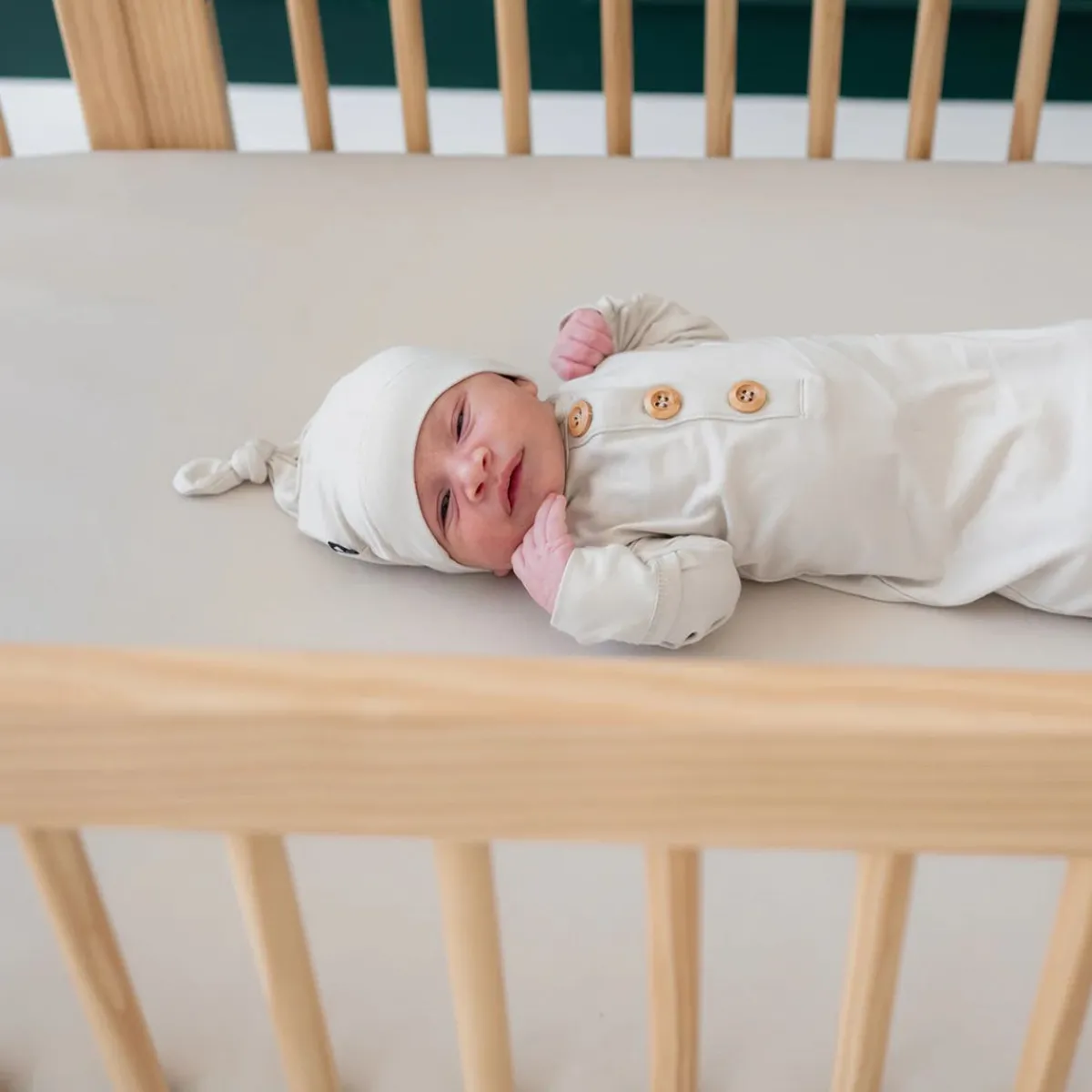 Nightgowns-Kyte Baby Knotted Gown & Hat