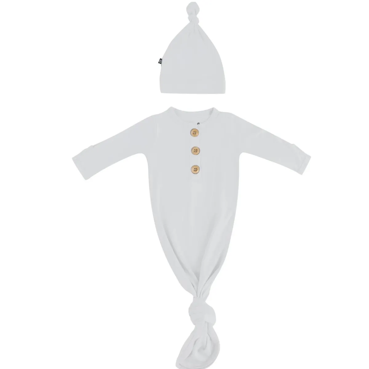 Nightgowns-Kyte Baby Knotted Gown & Hat