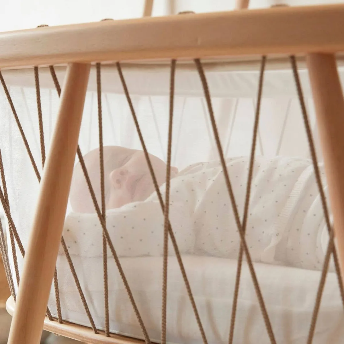 Bassinets-Charlie Crane KUMI Mesh Cocoon Bassinet