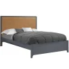 Double Beds-Natart Kyoto Double Bed with Upholstered Panel