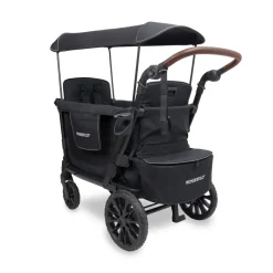 Wagons-WonderFold L2 Double Stroller Wagon Black