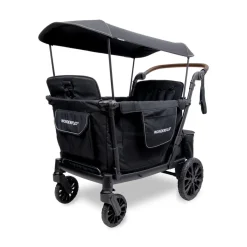 Wagons-WonderFold L4 Quad Stroller Wagon Black
