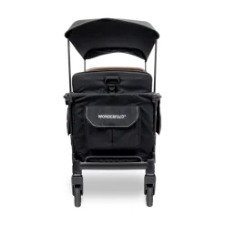 Wagons-WonderFold L4 Quad Stroller Wagon Black