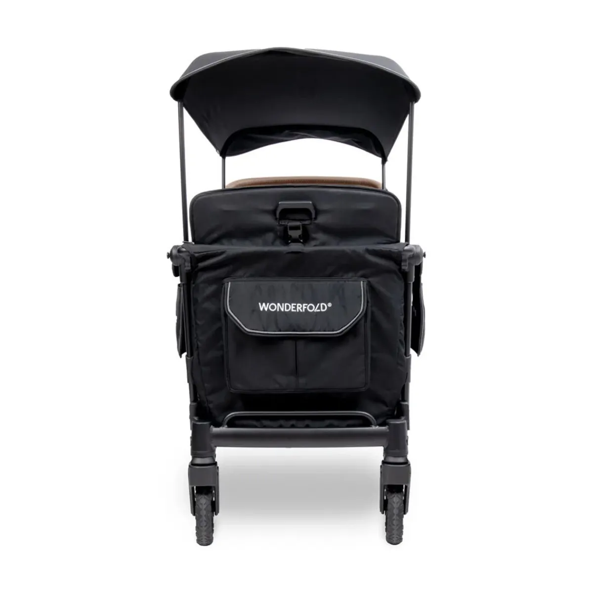 Wagons-WonderFold L4 Quad Stroller Wagon Black