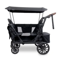 Wagons-WonderFold L4 Quad Stroller Wagon Black