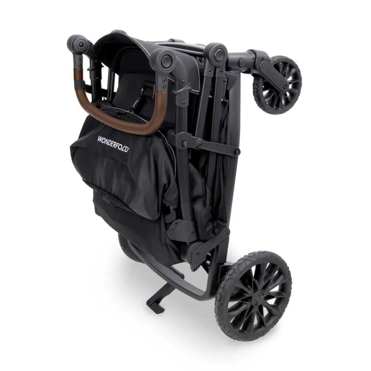 Wagons-WonderFold L4 Quad Stroller Wagon Black