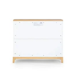 Dressers-dadada Lala 3 Drawer Dresser White/Red Oak