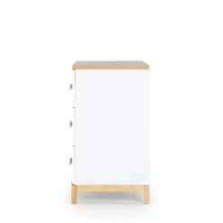 Dressers-dadada Lala 3 Drawer Dresser White/Red Oak
