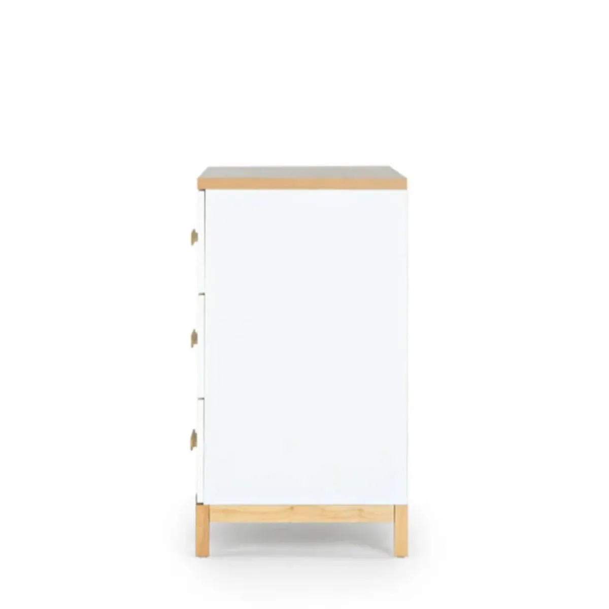 Dressers-dadada Lala 3 Drawer Dresser White/Red Oak