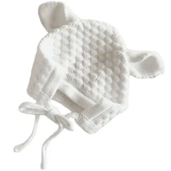 Winter Hats|Infant Hats-Blossom & Pear Lamb Knit Bonnet