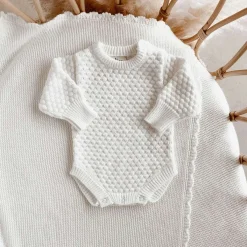 Rompers-Blossom & Pear Lamb Long Sleeve Knit Romper