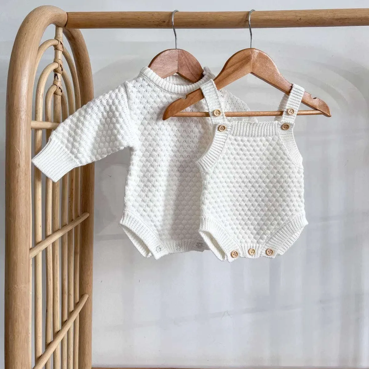 Rompers-Blossom & Pear Lamb Long Sleeve Knit Romper