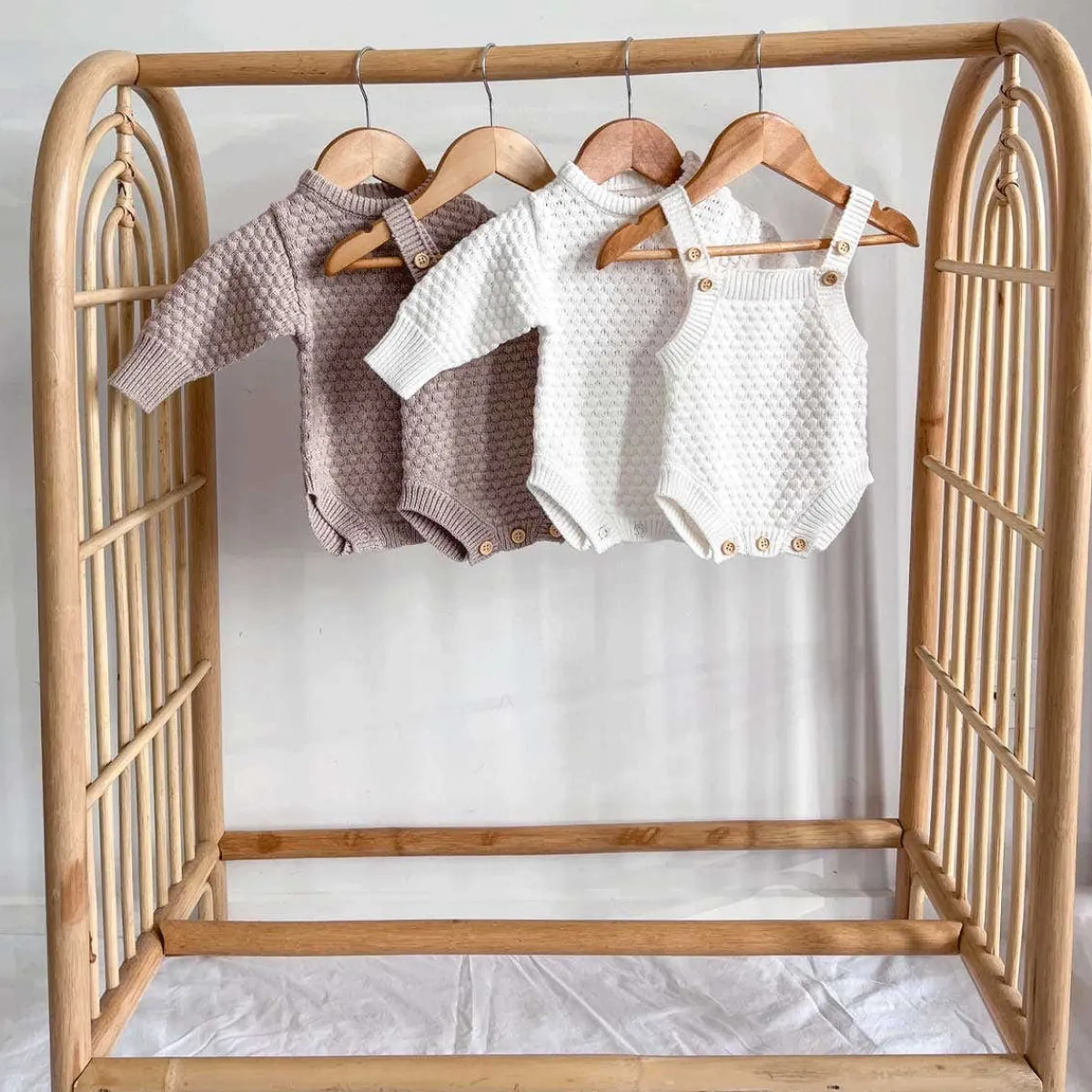Rompers-Blossom & Pear Lamb Long Sleeve Knit Romper