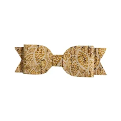 Hair Accessories-Peekabloom Baby Large Cork Bow Alligator Clip