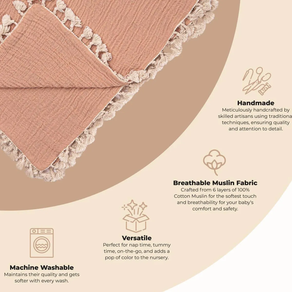 Blankets-Crane Baby 6-Layer Muslin Blanket