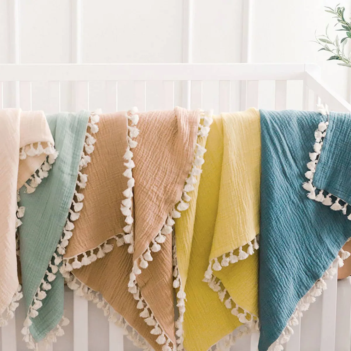 Blankets-Crane Baby 6-Layer Muslin Blanket