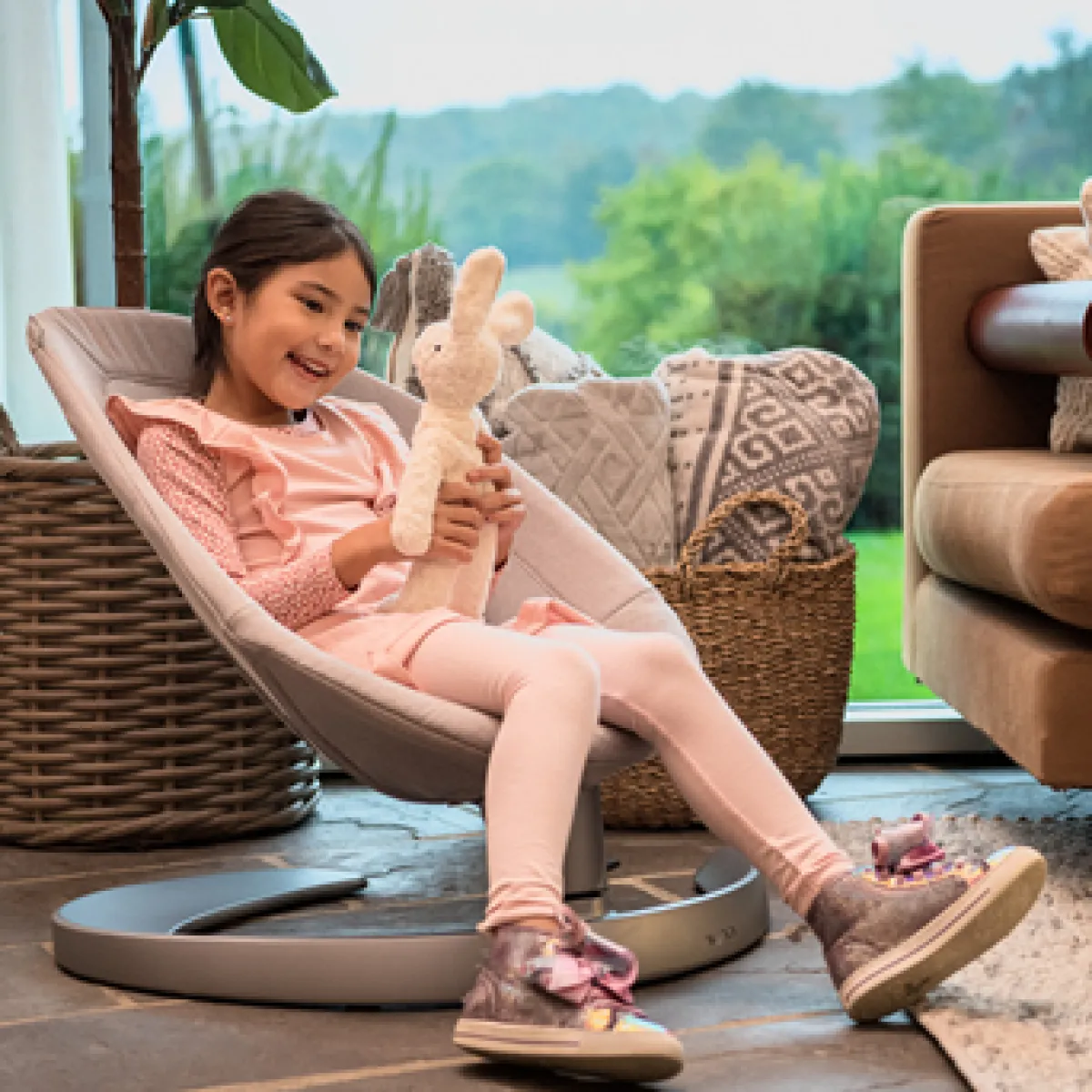 Swings-Nuna LEAF Grow Swing with Toy Bar