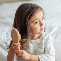 Baby Brushes + Combs-Green Sprouts Learning Brush & Comb Natural