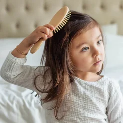Baby Brushes + Combs-Green Sprouts Learning Brush & Comb Natural