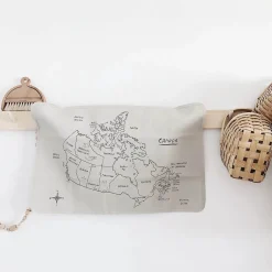 Changing Pads + Covers|Travel Gear-Gathre Leather Change Pad (Micro) - Canada Map