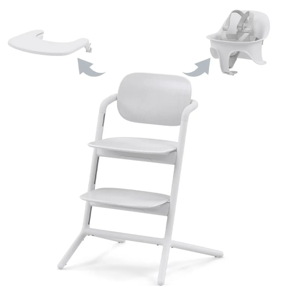 High Chairs & Boosters-Cybex LEMO 3-in-1 High Chair - All White