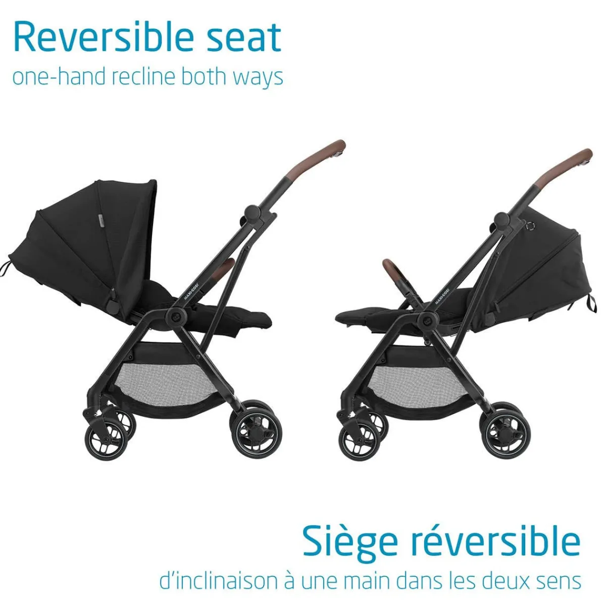 Travel Strollers-Maxi-Cosi Leona Ultra Compact Stroller Essential Black