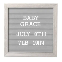 Decorative Objects|Wall Decor-Pearhead Letterboard Set (Rustic Grey)