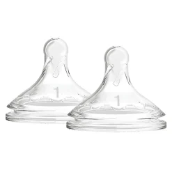 Nipples + Bottle Accessories-Dr. Brown's Level 1 Wide Neck Silicone Nipple (2 Pack)
