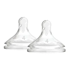 Nipples + Bottle Accessories-Dr. Brown's Level 4 Wide Neck Silicone Nipple (2 Pack)