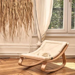 Kids Sofas + Armchairs|Bouncers-Charlie Crane LEVO Beech Baby Rocker