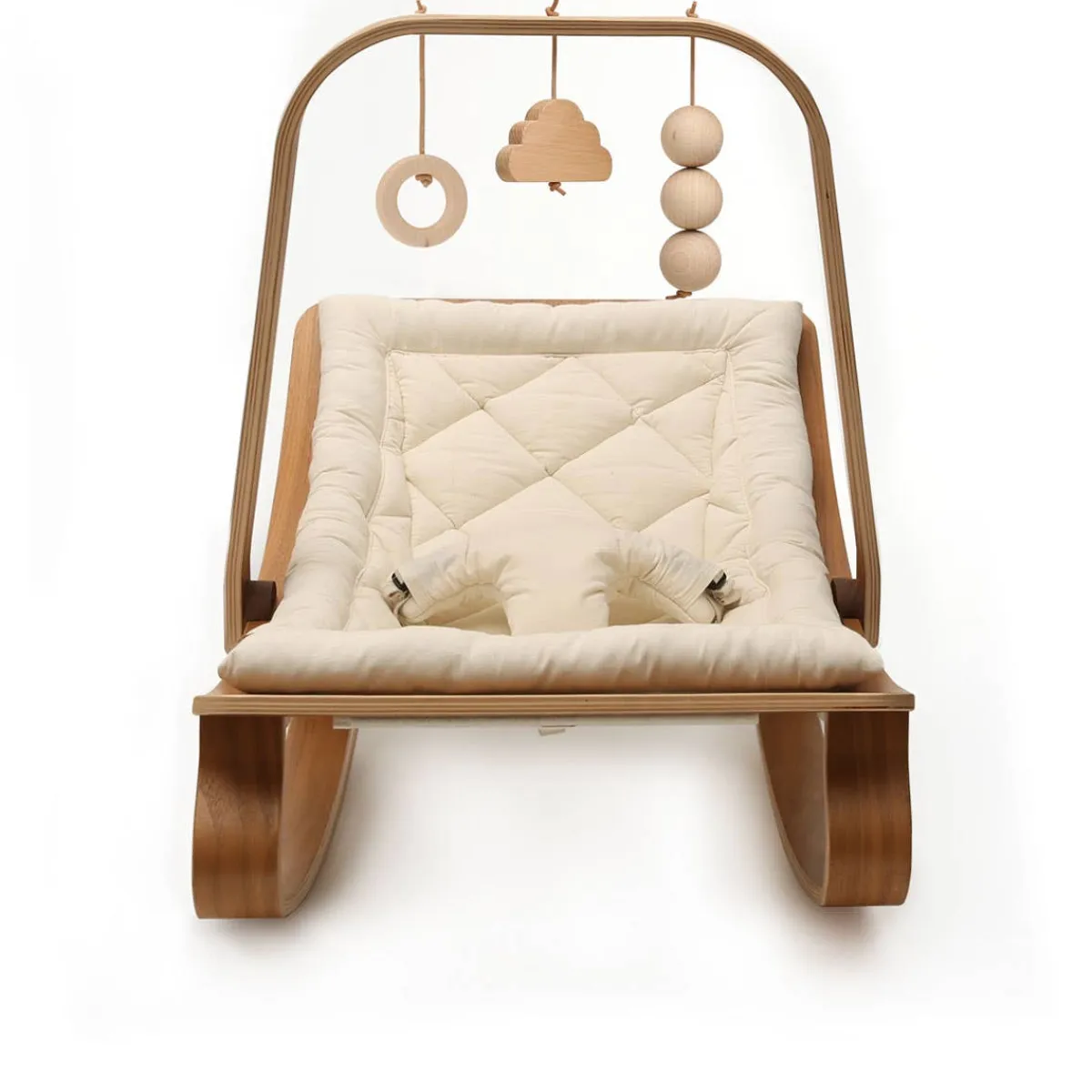 Bouncers-Charlie Crane LEVO Walnut Activity Arch