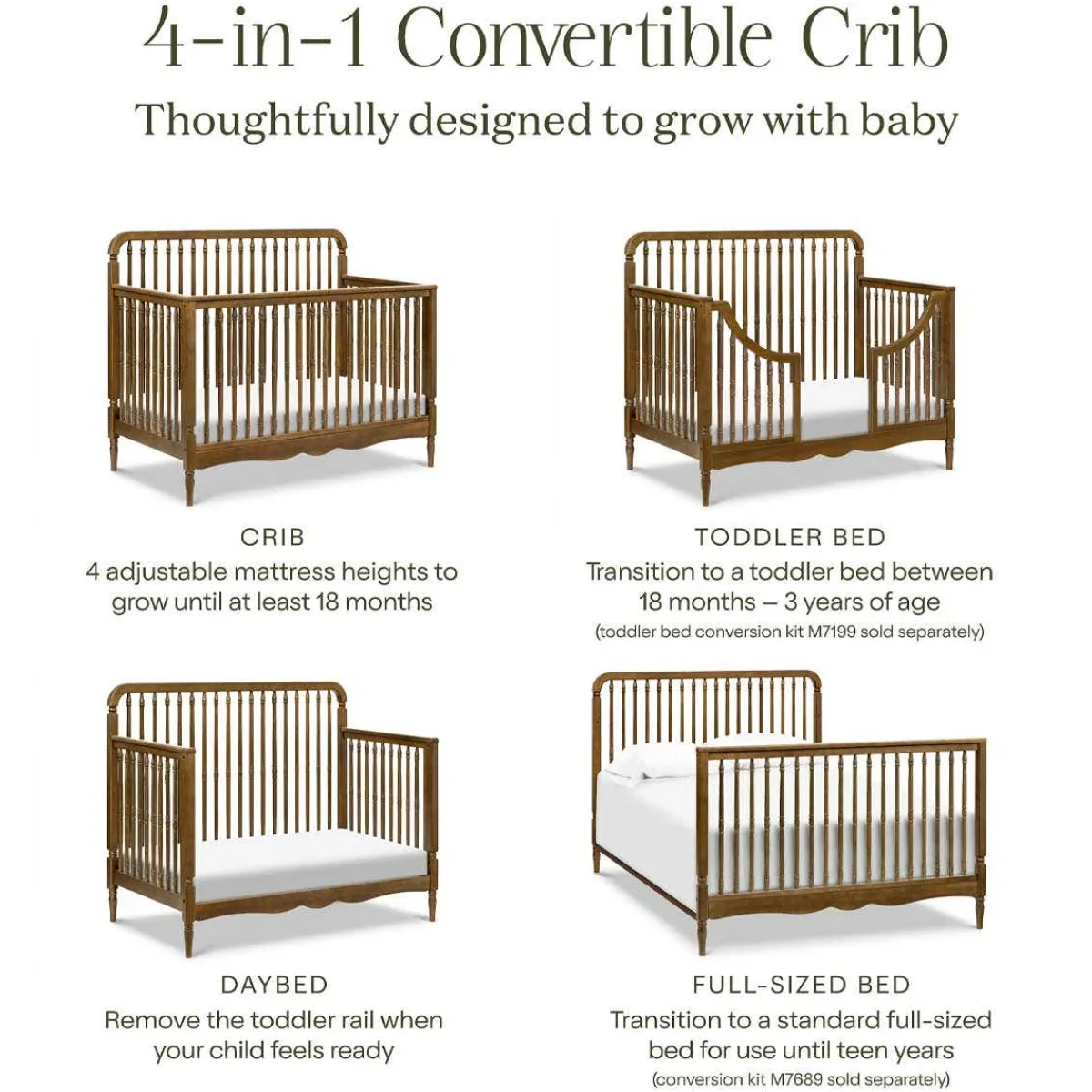 Convertible Cribs-Namesake Liberty 4-in-1 Crib