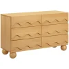 Dressers-Babyletto Lido Wave 6 Drawer Dresser
