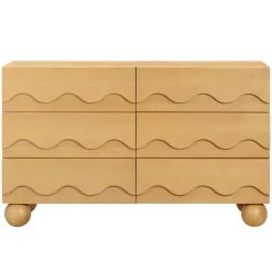 Dressers-Babyletto Lido Wave 6 Drawer Dresser
