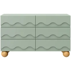 Dressers-Babyletto Lido Wave 6 Drawer Dresser