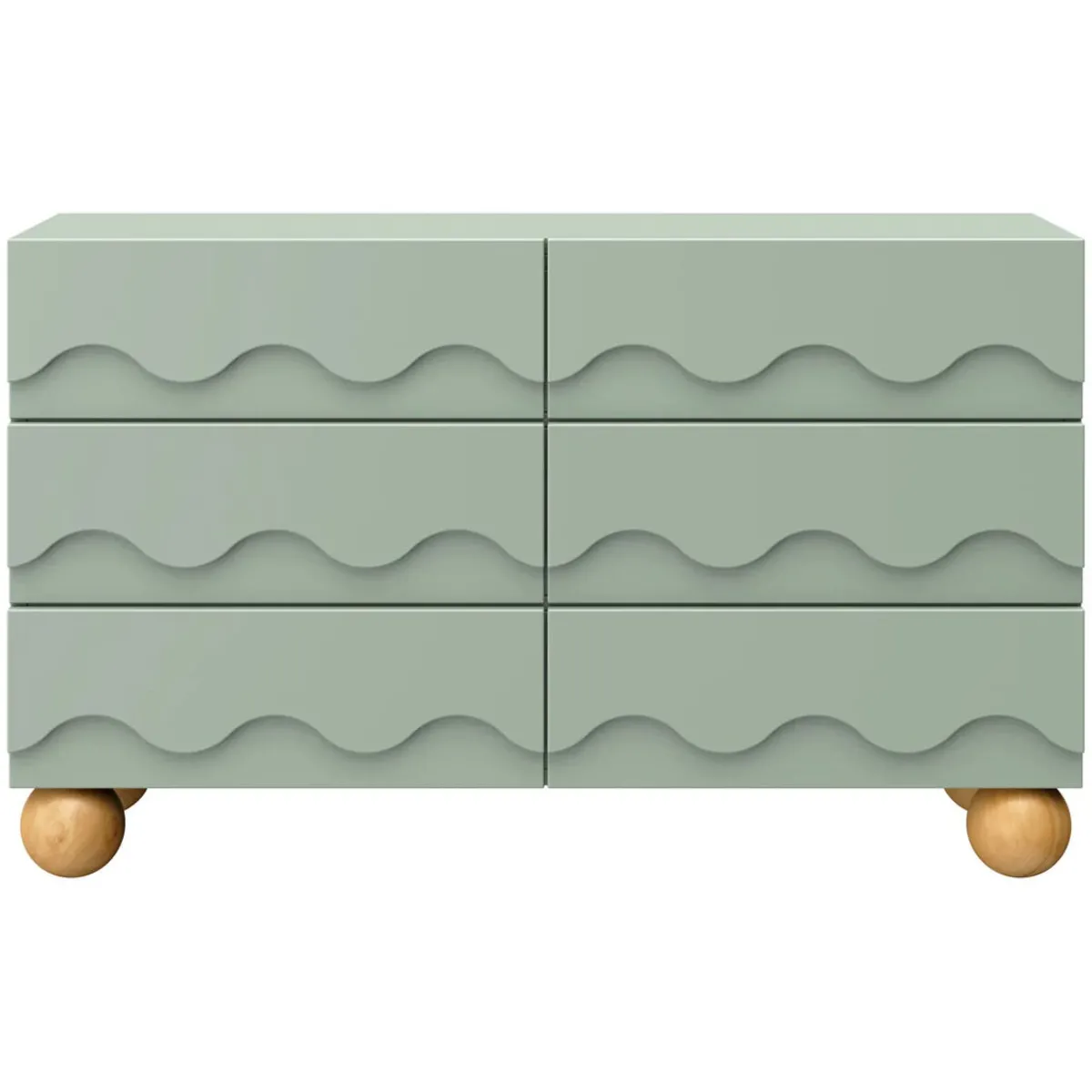 Dressers-Babyletto Lido Wave 6 Drawer Dresser