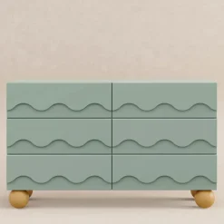 Dressers-Babyletto Lido Wave 6 Drawer Dresser