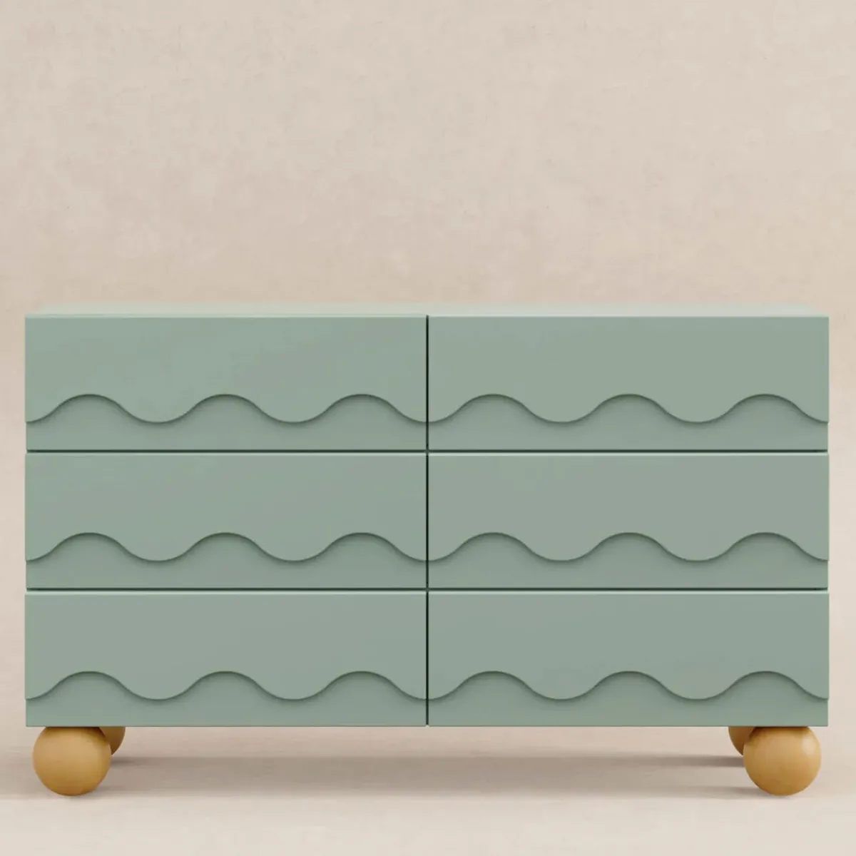 Dressers-Babyletto Lido Wave 6 Drawer Dresser