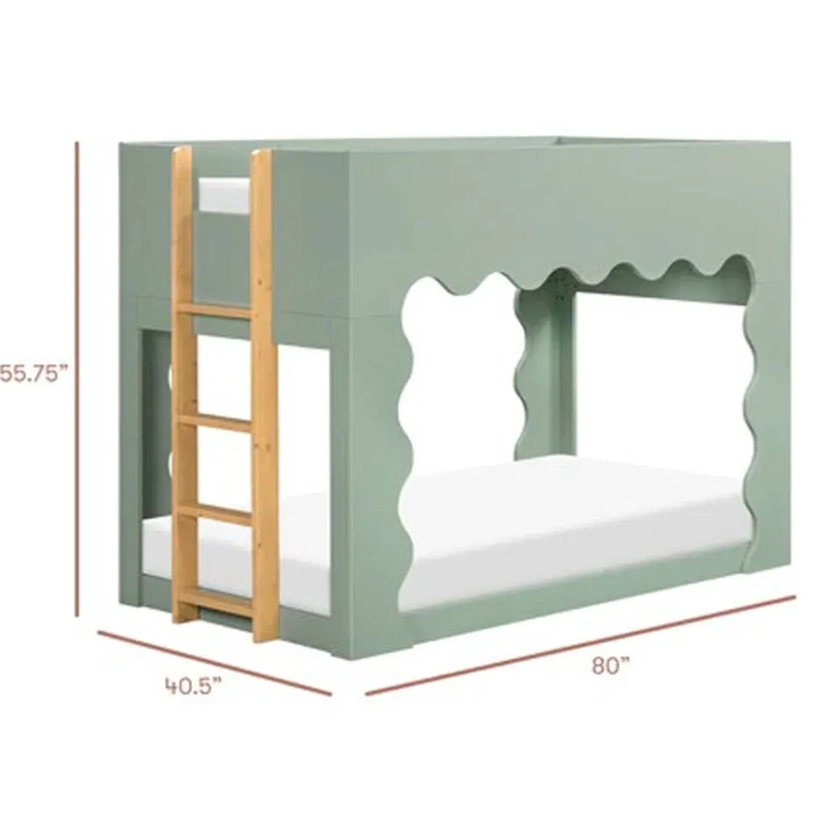 Soft Soles|Perforated Sneakers-Babyletto Lido Wave Convertible Bunk Bed
