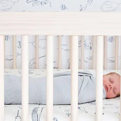 Crib Fitted Sheets-Pehr Life Aquatic Crib Sheet