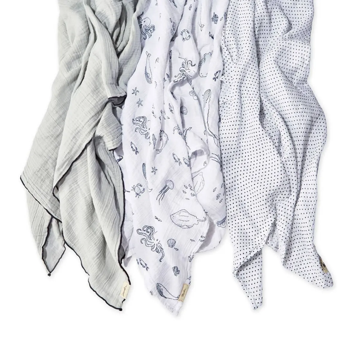 Blankets|Sleep Sacks + Wraps-Pehr Life Aquatic Swaddle